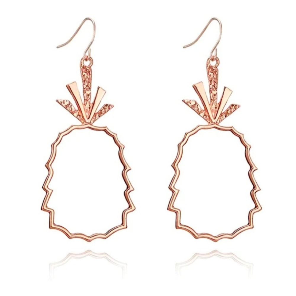 Rose Gold Pineapple Earrings